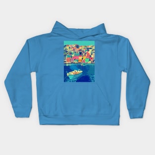 Port of Corfu in Greece Kids Hoodie